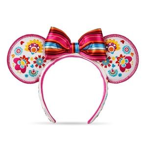 2022 Disney Parks Collection Epcot Mexico Pavilion Flower Minnie Ears Headband